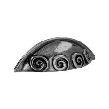 Maner metalic 1213 distanta 64mm argint antic scoica