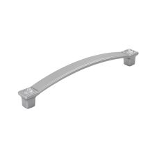 Maner metalic 2038 distanta 128mm satinat insertie cristal