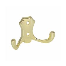 Cuier metalic mic 49436 doua carlige auriu