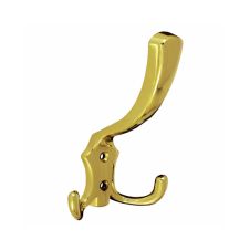 Cuier metalic mare 49437 doua carlige auriu