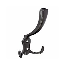 Cuier metalic mare 49437 doua carlige nichel negru