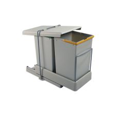 Cos gunoi plastic pentru corp s-400mm 2x14L gri