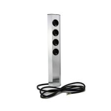 Modul aparent CASIA cu 4 prize schuko aluminiu BACHMANN