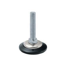 Picior mobilier reglabil cu surub M10 L-25 mm D-38 mm negru/cromat