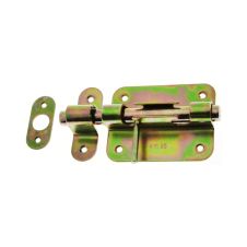 Zavor aplicat 111-12 cu piedica pentru usi L-80mm zincat galben
