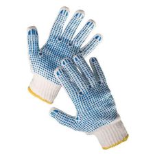 Manusi protectie marimea 10 fibre mixte impregnate spuma PVC palma si degete cu picouri