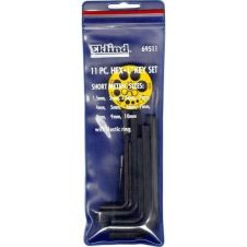 Set chei locas hexagonal SCL-M imbus 1.5-10mm scurte 11 piese EKLIND