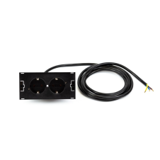 MODUL 2 PRIZE SCHUKO INCASTRAT CU CAPAC NEGRU SI CABLU 2 M DUO BACHMANN