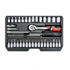 Trusa chei tubulare SCL-M mixta 3.5-14mm patrat 1/4" 38 piese YATO
