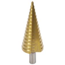 Burghiu in trepte BMT conic diametru 4-32mm 2 muchii HSS-TiN prindere tesita BGS