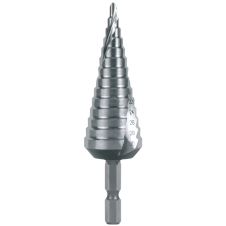Burghiu in trepte BMT conic diametru 4-30mm L-105mm 2 muchii HSS prindere hexagonala 1/4" RUKO