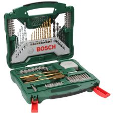 Set accesorii X-LINE 70 piese gaurire si insurubare prindere-coada cilindrica/hexagonala-1/4" BOSCH