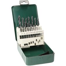 Set burghie metal SBM diametre 1-10mm DIN 338 material HSS-R prindere cilindrica 19 piese BOSCH