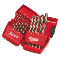 Set burghie metal THUNDERWEB diametre 1-10mm DIN 338 material HSS-G prindere cilindrica 19 piese MILWAUKEE