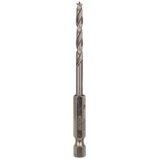 Burghiu lemn cu pin autocentrare D-4mm L-43/88mm HSS prindere hexagonala 1/4" BOSCH