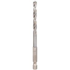 Burghiu lemn cu pin autocentrare D-6mm L-63/106mm HSS prindere hexagonala 1/4" BOSCH