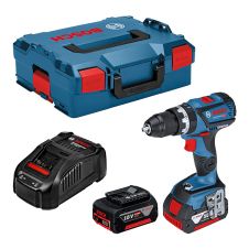 Masina insurubat/gaurit cuplu reglabil acumulator GSB18V-60C mandrina 600/1900rpm 60Nm percutie 18V/2x5.0Ah BOSCH
