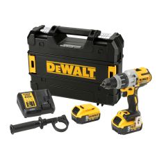 Masina insurubat/gaurit cuplu reglabil acumulator DCD996P2 mandrina 450/1300/2000rpm 95Nm percutie 18V/2x5.0Ah BL DEWALT