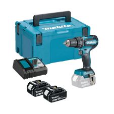 Masina insurubat/gaurit cuplu reglabil acumulator DHP485RTJ mandrina 1.5-13mm/1900rpm 27/50Nm percutie 18V/2x5.0Ah MAKITA