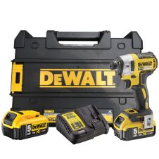 Masina insurubat cu percutie acumulator DCF887P2 portbit hex 1/4" cu 3800bpm 205Nm 18V/2x5.0Ah DEWALT