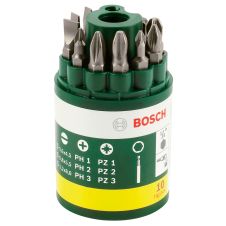 Set biti insurubare profil PH PZ SL hexagon 1/4" cu adaptor 10 piese BOSCH