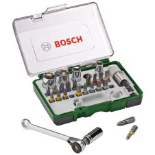 Set biti insurubare profil PH PZ SL TX HX hexagon 1/4" cu adaptor 27 piese BOSCH
