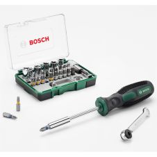 Set biti insurubare profil PH PZ SL TX HX hexagon 1/4" cu adaptor si maner 28 piese BOSCH