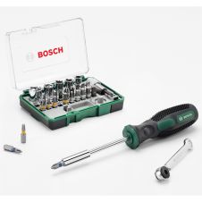 SET 27 ACCESORII PH-PZ-SL-TORX+TUBULARE+ADAPTOR +SUPORT+SURUBELNITA CLICHET BOSCH