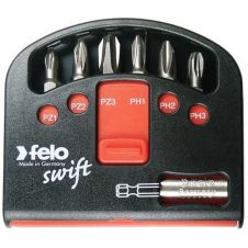 Set biti insurubare SWIFT-BOX profil PH PZ hexagon 1/4" cu adaptor 7 piese FELO