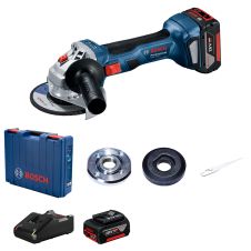 Polizor unghiular cu acumulator GWS180-LI disc D-125mm piulita clasica M14x22.2mm turatie fixa 11000rpm 18V/2x4.0Ah BOSCH