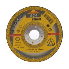 Disc abraziv polizare A24 EXTRA 125x22.2x6.0mm A30M tip 42 otel KLINGSPOR