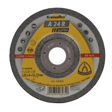 Disc abraziv polizare A24R SUPRA 125x22.2x4.0mm A30M tip 42 otel KLINGSPOR