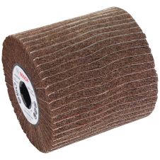 Perie abraziv lamelara cu alezaj 100x100x19mm granulatie foarte fina mixt lamele/panza pentru aluminiu/inox/metal BOSCH