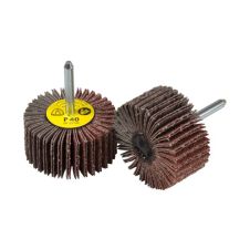 Perie abraziv lamelara cu tija KM613 D-60mm h-40mm prindere 6mm granulatie R 120 oxid aluminiu pentru lemn/inox/metal KLINGSPOR