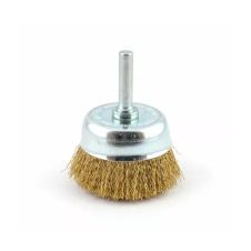 Perie sarma oala D-50mm cu sectiune fir 0.3mm g-16mm despletit din otel alamit prindere cu tija d-6mm OSBORN