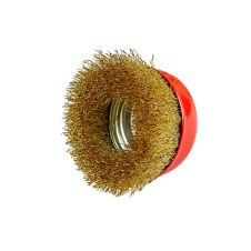 Perie sarma oala INTENSIV D-80mm M14 cu sectiune fir 0.3mm g-22mm despletit din otel alamit ENERGO