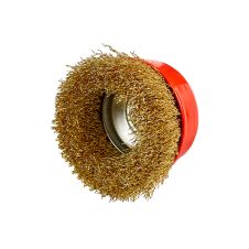 Perie sarma oala INTENSIV D-65mm M14 cu sectiune fir 0.3mm g-18mm despletit din otel alamit ENERGO