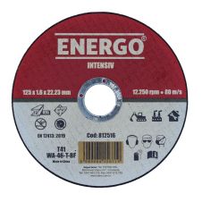 Disc abraziv taiere INTENSIV 125x22.2x1.6mm WA46T tip-41 inox otel ENERGO