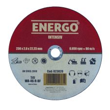 Disc abraziv taiere INTENSIV 230x22.2x2.0mm WA46RBF tip-41 inox otel ENERGO