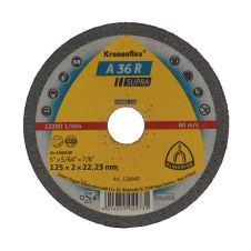 Disc abraziv taiere A36R-SUPRA 125x22.2x2.0mm A30M tip-41 inox otel KLINGSPOR
