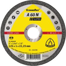 Disc abraziv taiere A60N-SUPRA 125x22.2x1.0mm  A60K tip-41 aluminiu KLINGSPOR