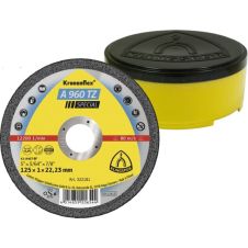 Disc abraziv taiere A960TZ-SPECIAL 125x22.2x1.0mm  A46T tip-41 ambalaj-etans inox otel KLINGSPOR