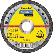 Disc abraziv taiere A660R-SUPRA 125x22.2x1.0mm A60T tip-41 inox otel KLINGSPOR