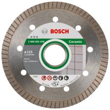 Disc diamantat taiere BEST-CERAMIC-EXTRACLEAN-TURBO 115x22.2mm sector continuu-turbo gresie /faianta-portelan ceramica-dura granit narnura BOSCH