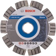 Disc diamantat taiere BEST-STONE 125x22.2mm sector cu pastile-turbo granit piatra-dura bazalt BOSCH
