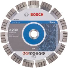 Disc diamantat taiere BEST-STONE 230x22.2mm sector cu pastile-turbo granit piatra-dura bazalt BOSCH