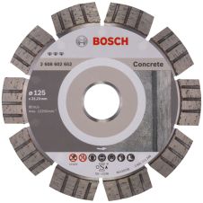 Disc diamantat taiere BEST-CONCRETE 125x22.2mm sector cu pastile-turbo beton-armat pavele boltari piatra-dura BOSCH