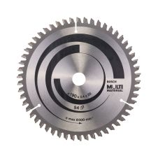 Panza fierastrau circular MULTI MATERIAL 190x20/16mm g 2.4mm 54 dinti widia 8000rpm pentru plastic/profil aluminiu/PAL BOSCH
