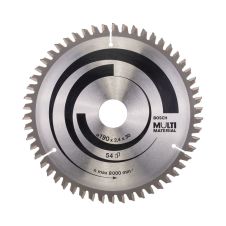 Panza fierastrau circular MULTI MATERIAL 190x30mm g 2.4mm 54 dinti widia 8000rpm pentru plastic/profil aluminiu/PAL BOSCH
