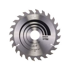 Panza fierastrau circular OPTILINE WOOD 165x30mm g 2.6mm 24 dinti widia 9500rpm pentru lemn brut/lemn multistrat/PAL BOSCH